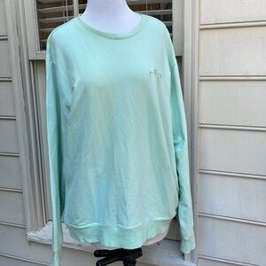 FILA Mist Green Soft Logo Sweatshirt w/ Pockets Size XXL